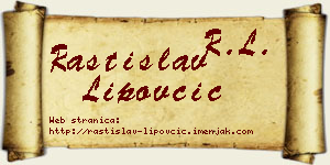 Rastislav Lipovčić vizit kartica